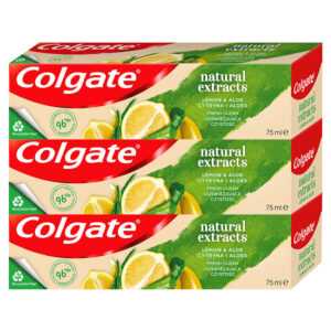 COLGATE Naturals Lemon & Aloe zubní pasta 3x 75ml