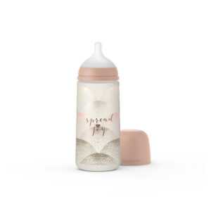 SUAVINEX Joy kojenecká láhev L srdce od 6. měsíce 360 ml
