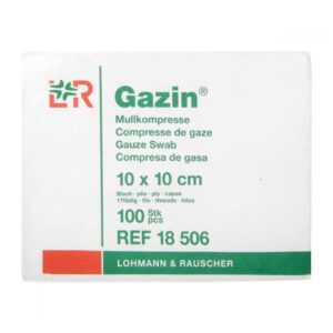 GAZIN Gáza hydrofilní skládaná 10 x 10 cm / 100 ks 8 vrstvá