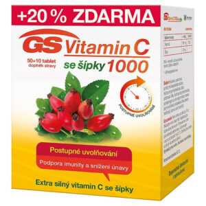 GS Vitamin C 1000 se šípky 50 + 10 tablet ZDARMA