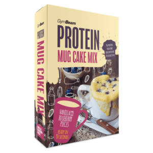 GYMBEAM Proteinový mug cake mix vanilkový s kousky borůvek 500 g