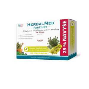 DR. WEISS HerbalMed pastilky Islandský lišejník + tymián + vitamín C 24+6 pastilek