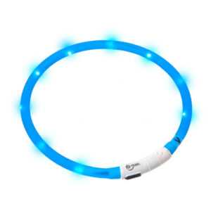 KARLIE USB Visio Light svítící obojek pro psy modrý 20-70 cm