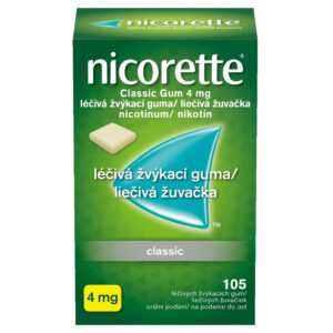 NICORETTE Classic 4 mg Léčivá žvýkací guma 105 kusů