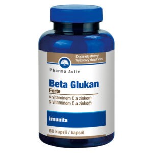 PHARMA ACTIV Beta Glukan forte Vitamín C a Zinek 60 kapslí