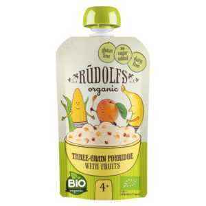 RUDOLFS Bio kapsička obilná 3zrnná kaše s ovocem  4m+ 110 g