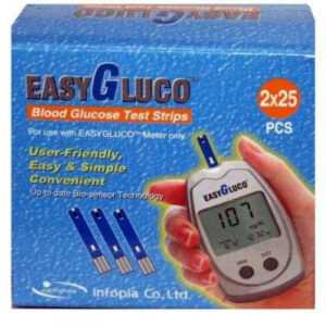 Testovací proužky pro glukometr EasyGluco 50 ks