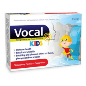VOCAL Kids měkké pastilky s příchutí jahody 24 kusů