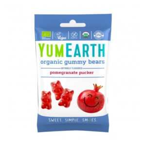 YUMEARTH Bio ovocní želé medvídci s příchutí granátového jablka 50 g