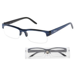 KEEN Čtecí brýle + 1.50 modro-černé s pouzdrem flex